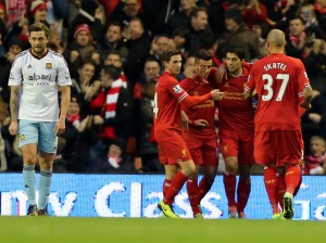 Soccer - Barclays Premier League - Liverpool v West Ham United - Anfield